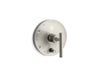 KOHLER Purist Rite-Temp valve trim with push-button diverter and lever handle