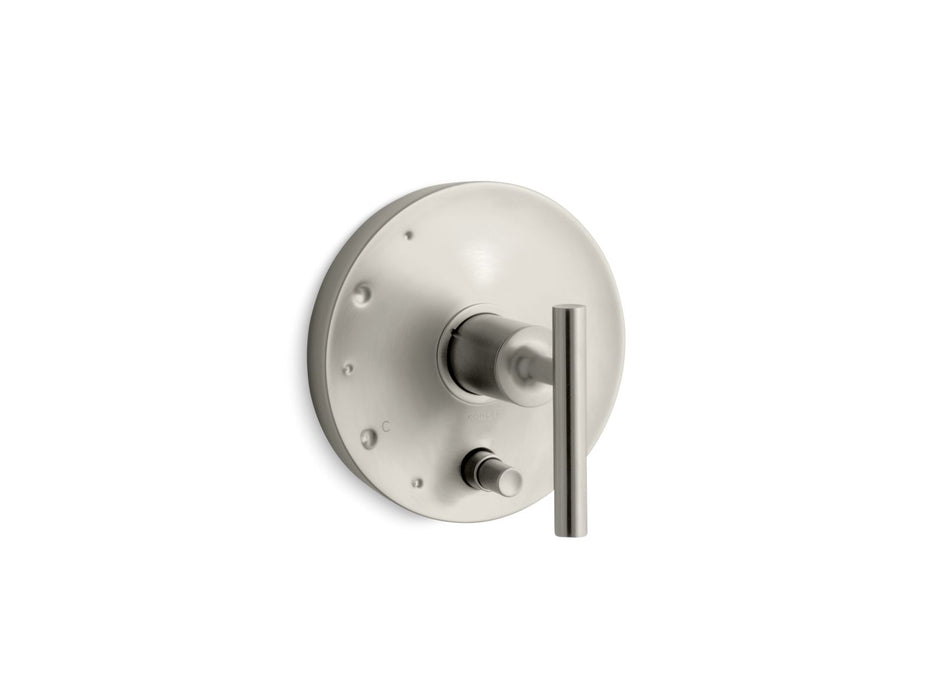 KOHLER Purist Rite-Temp valve trim with push-button diverter and lever handle