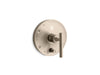 KOHLER Purist Rite-Temp valve trim with push-button diverter and lever handle