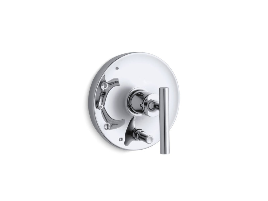 KOHLER Purist Rite-Temp valve trim with push-button diverter and lever handle