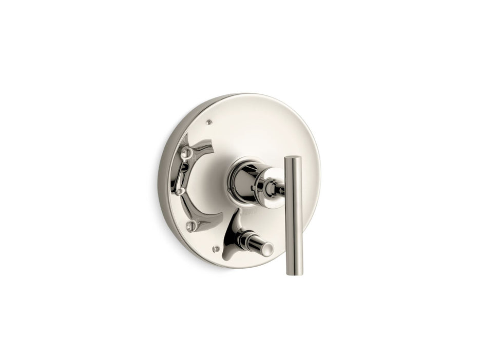 KOHLER Purist Rite-Temp valve trim with push-button diverter and lever handle