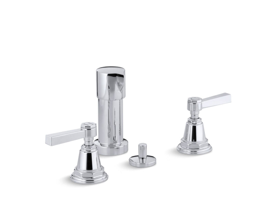 KOHLER K-13142-4A Pinstripe Pure Vertical spray bidet faucet with lever handles