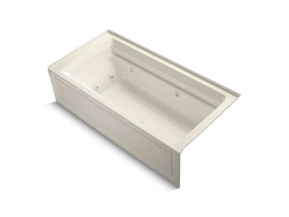 KOHLER K-1124-HR Archer 72" x 36" alcove whirlpool bath, right drain