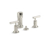 KOHLER Purist Vertical spray bidet faucet with lever handles