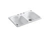 KOHLER K-5818-4 Hartland 33" top-mount double-bowl kitchen sink