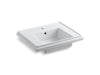 KOHLER K-2757-1 Tresham 24" square pedestal bathroom sink