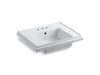 KOHLER K-2757-4 Tresham 24" square pedestal bathroom sink