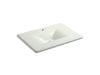 KOHLER K-3049-1 Iron/Impressions 31" Enameled cast iron vanity top with integrated rectangular sink