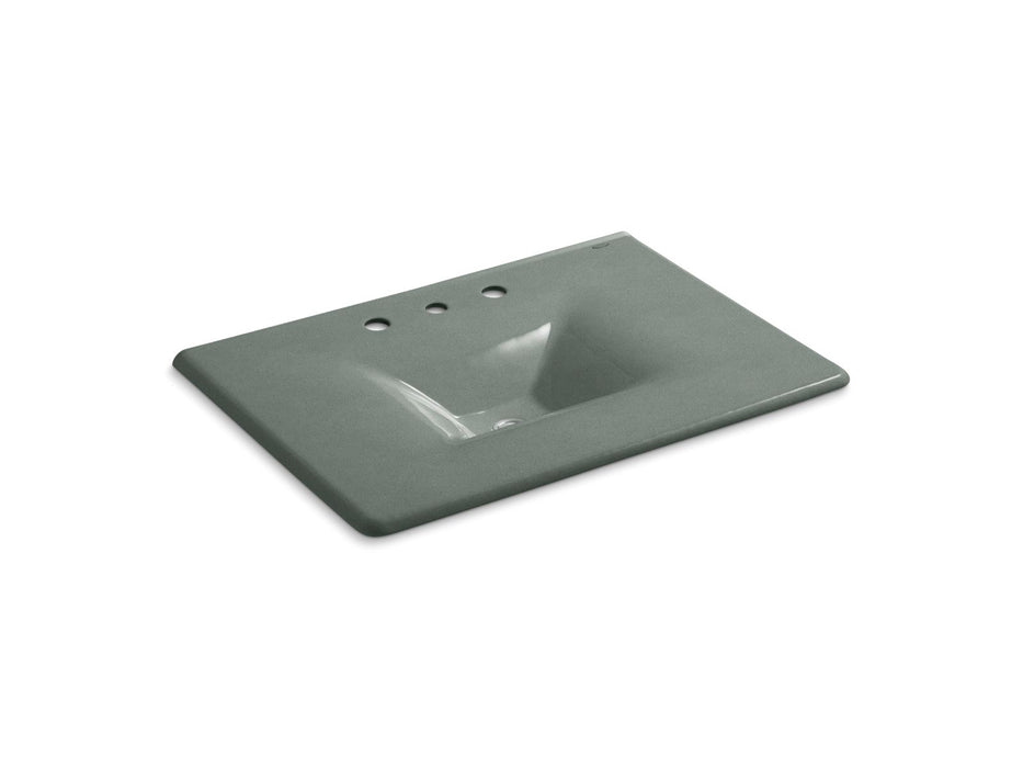 KOHLER K-3049-8 Iron/Impressions 31" Enameled cast iron vanity top with integrated rectangular sink