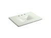 KOHLER K-3049-8 Iron/Impressions 31" Enameled cast iron vanity top with integrated rectangular sink