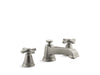 KOHLER K-T13140-3A Pinstripe Pure Deck-mount bath faucet trim with cross handles