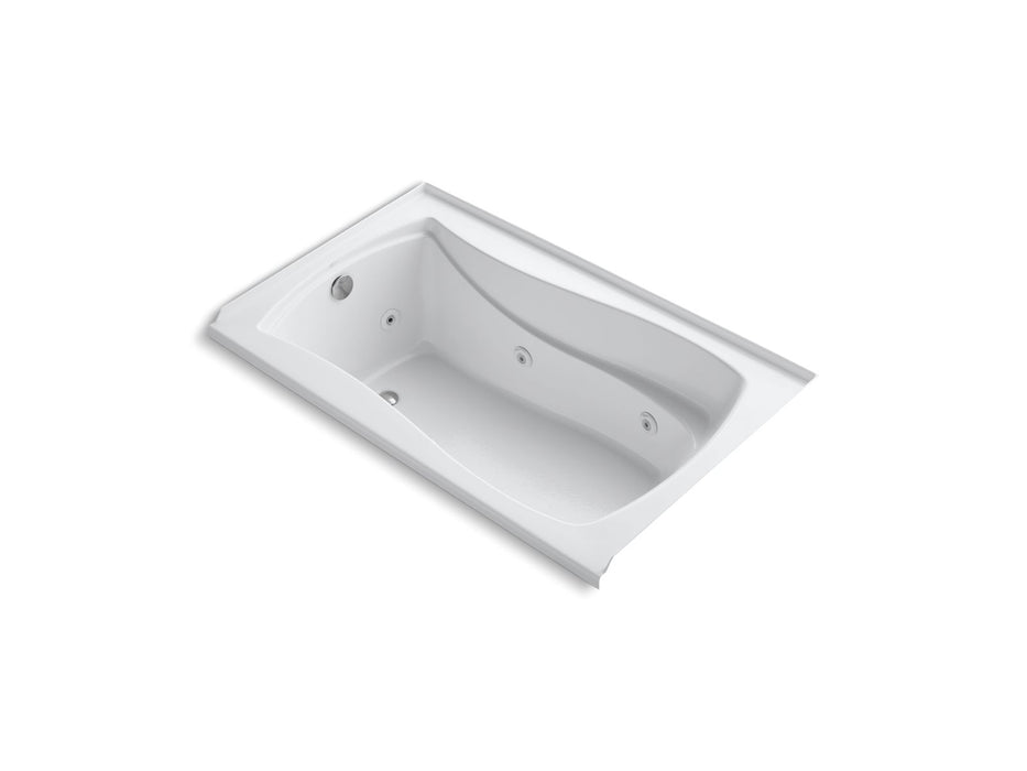 KOHLER K-1239-LW Mariposa 60" x 36" alcove whirlpool bath with Bask heated surface, left drain