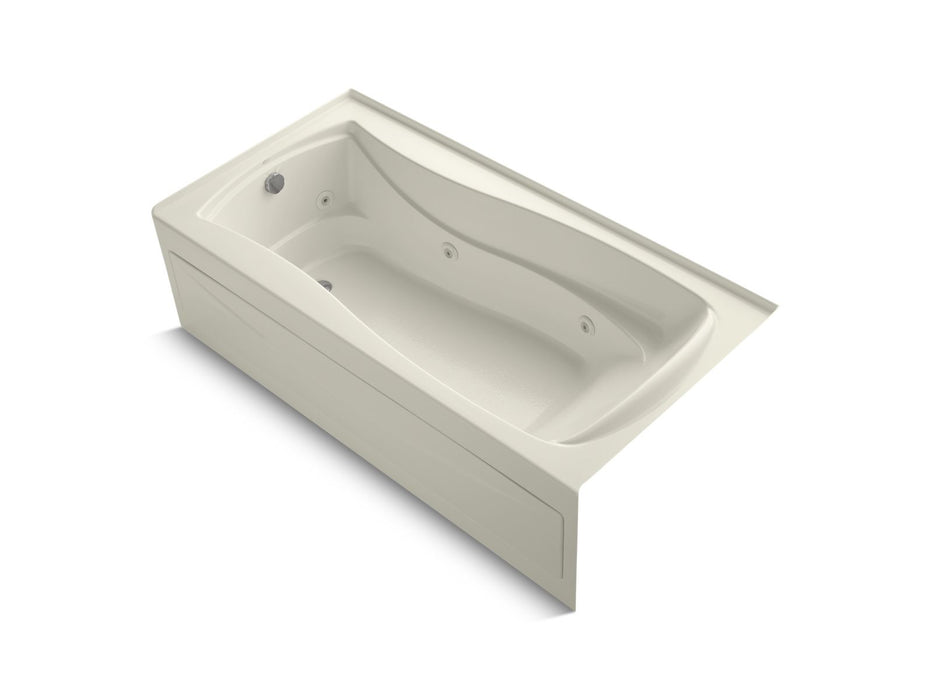 KOHLER Mariposa 72" x 36" alcove whirlpool bath with Bask heated surface, left drain