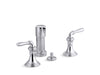 KOHLER K-412-4 Devonshire Vertical spray bidet faucet with lever handles