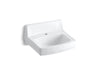 KOHLER K-2031-N Greenwich 20-3/4" x 18-1/4" wall-mount/concealed arm carrier bathroom sink with single faucet hole and no overflow