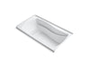 KOHLER Mariposa 66" x 36" alcove bath with Bask heated surface, right drain
