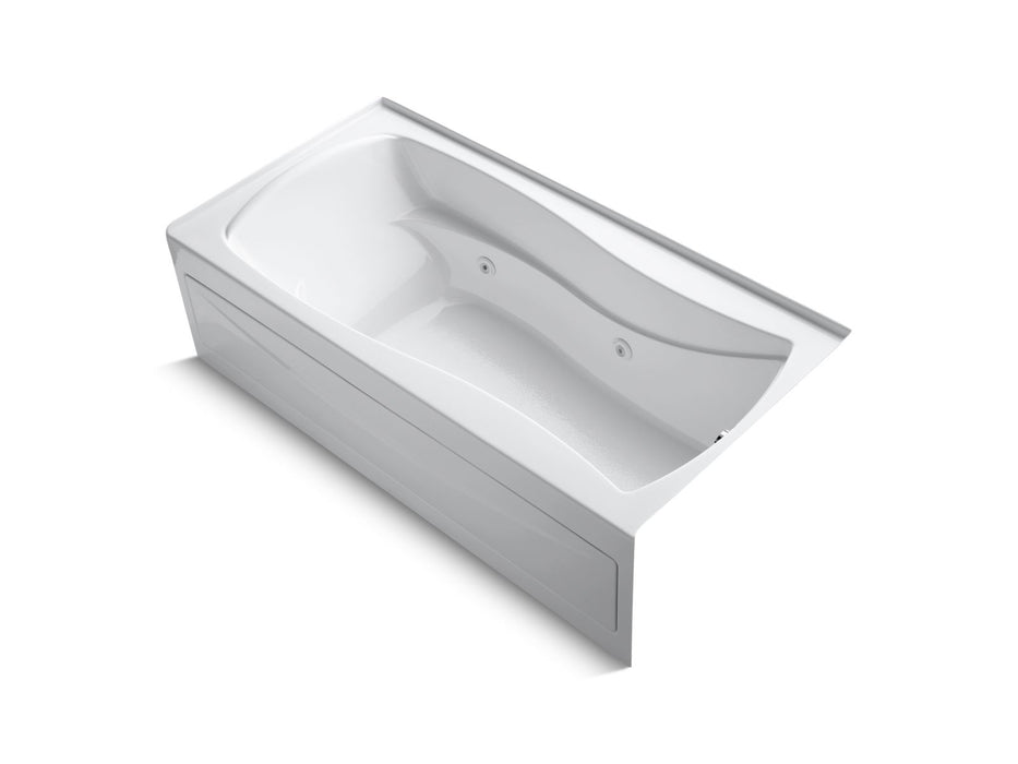 KOHLER Mariposa 72" x 36" alcove whirlpool bath with Bask heated surface, right drain