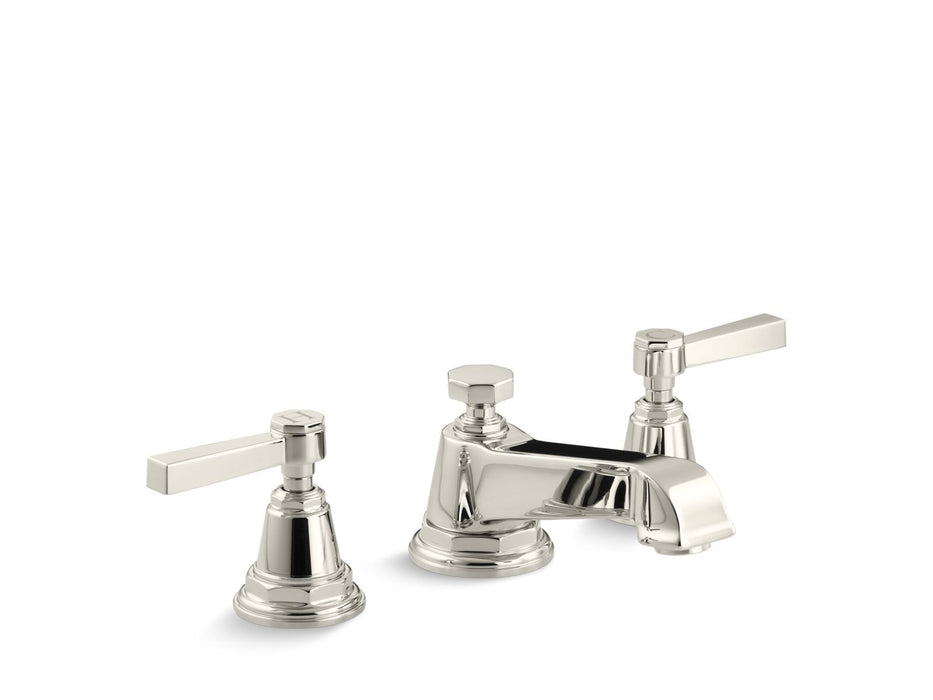 KOHLER K-13132-4A Pinstripe Widespread bathroom sink faucet with Lever handles, 1.2 gpm