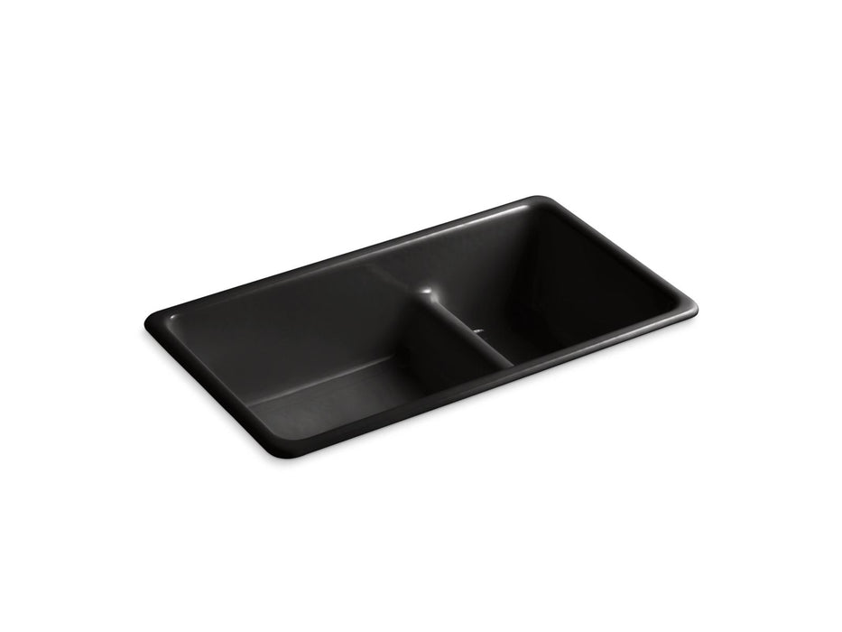 KOHLER K-6625 Iron/Tones Smart Divide 33" top-/undermount double-bowl kitchen sink