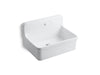 KOHLER K-12781 Gilford 30" x 22" bracket-mount scrub-up/plaster sink with single faucet hole
