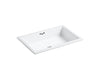 KOHLER K-2297-G Kathryn 24" rectangular undermount bathroom sink with glazed underside