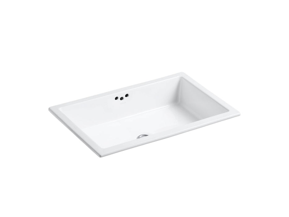 KOHLER K-2297-G Kathryn 24" rectangular undermount bathroom sink with glazed underside