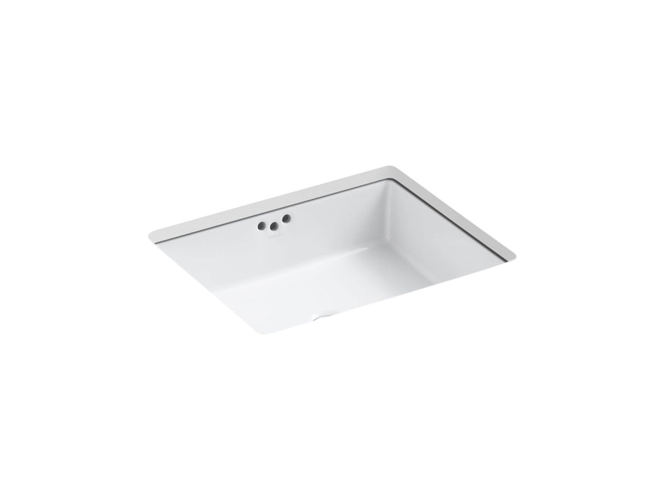 KOHLER K-2330-G Kathryn 19-3/4" rectangular undermount bathroom sink with glazed underside
