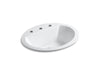 KOHLER Bryant 20-1/4" oval drop-in bathroom sink