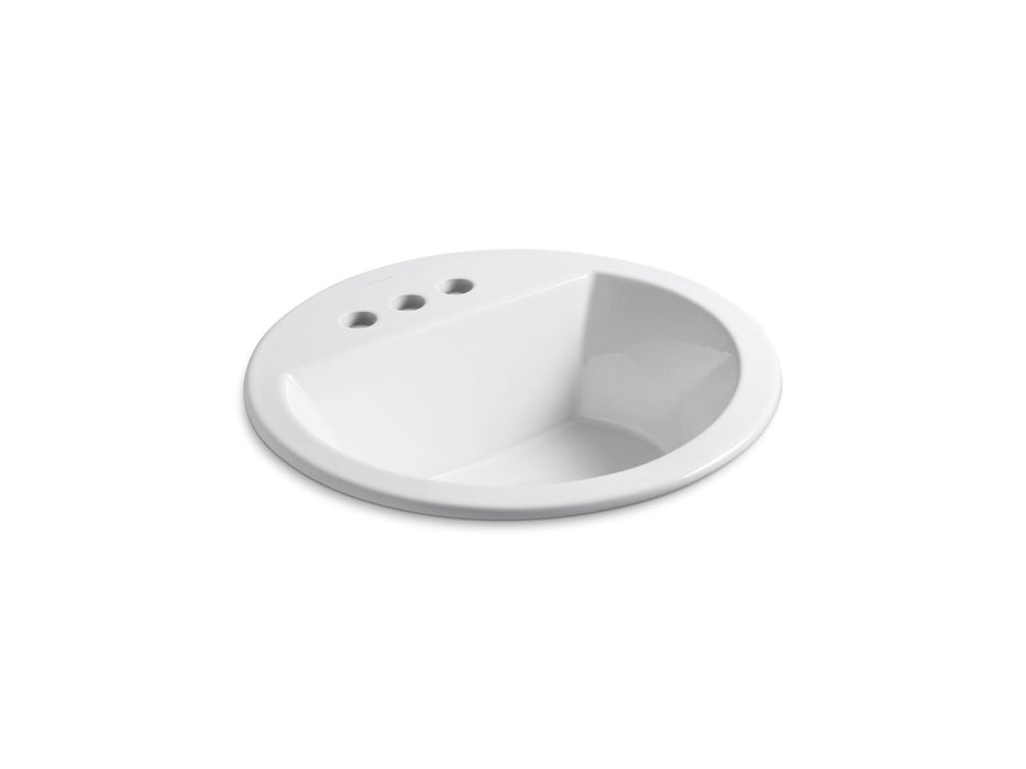 KOHLER K-2714-4 Bryant 19" round drop-in bathroom sink