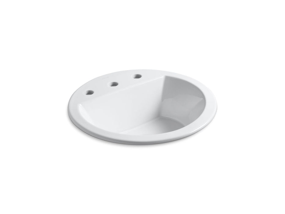 KOHLER K-2714-8 Bryant 19" round drop-in bathroom sink