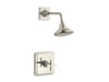 KOHLER Pinstripe Pure Rite-Temp shower trim kit with cross handle, 2.5 gpm