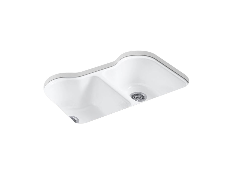 KOHLER Hartland 33" undermount double-bowl kitchen sink