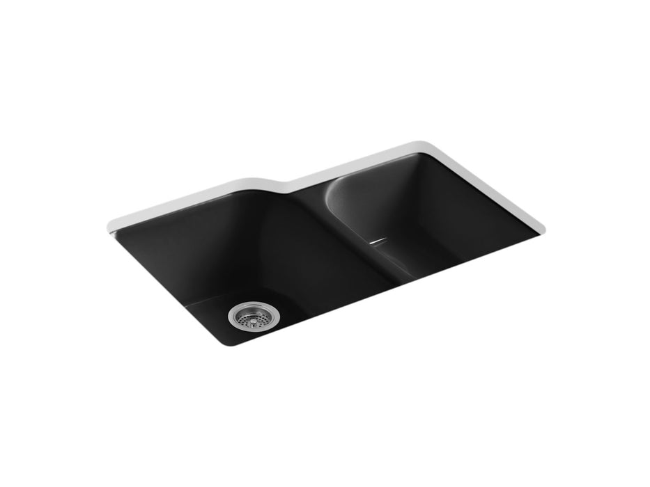 KOHLER K-5931-4U Executive Chef 33" undermount double-bowl kitchen sink