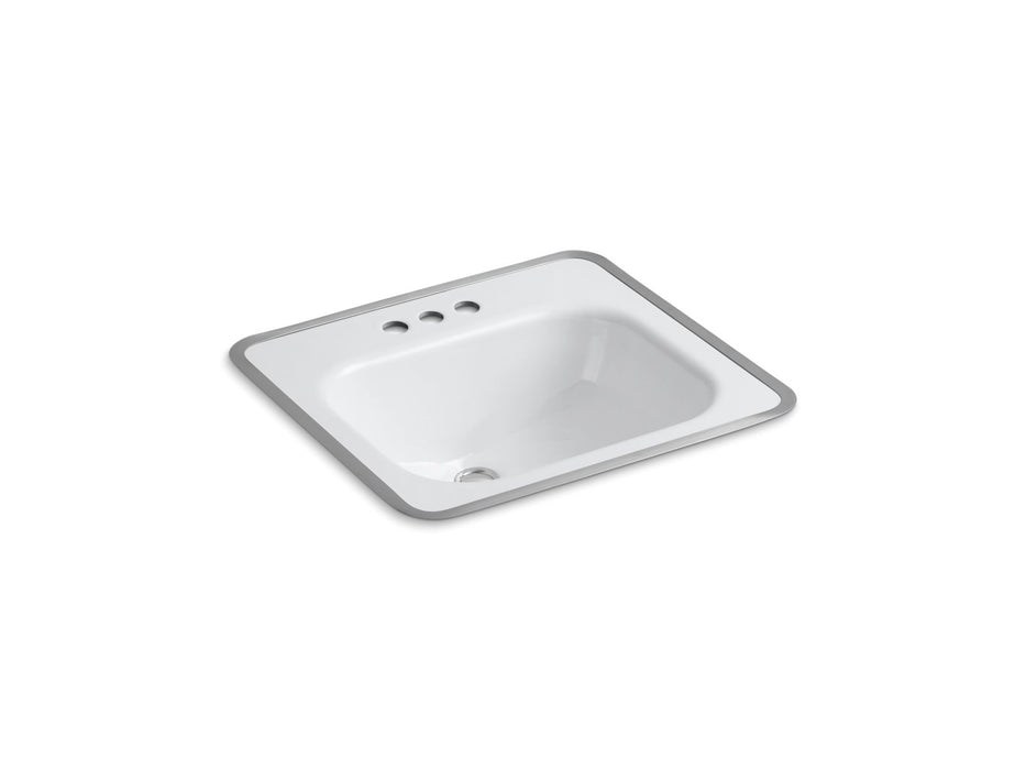 KOHLER K-2890-4 Tahoe 20" rectangular drop-in bathroom sink