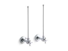 Load image into Gallery viewer, KOHLER K-7605-P Pair 3/8&amp;quot; NPT angle supplies with stop, cross handle and annealed vertical tube
