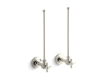 Load image into Gallery viewer, KOHLER K-7605-P Pair 3/8&amp;quot; NPT angle supplies with stop, cross handle and annealed vertical tube
