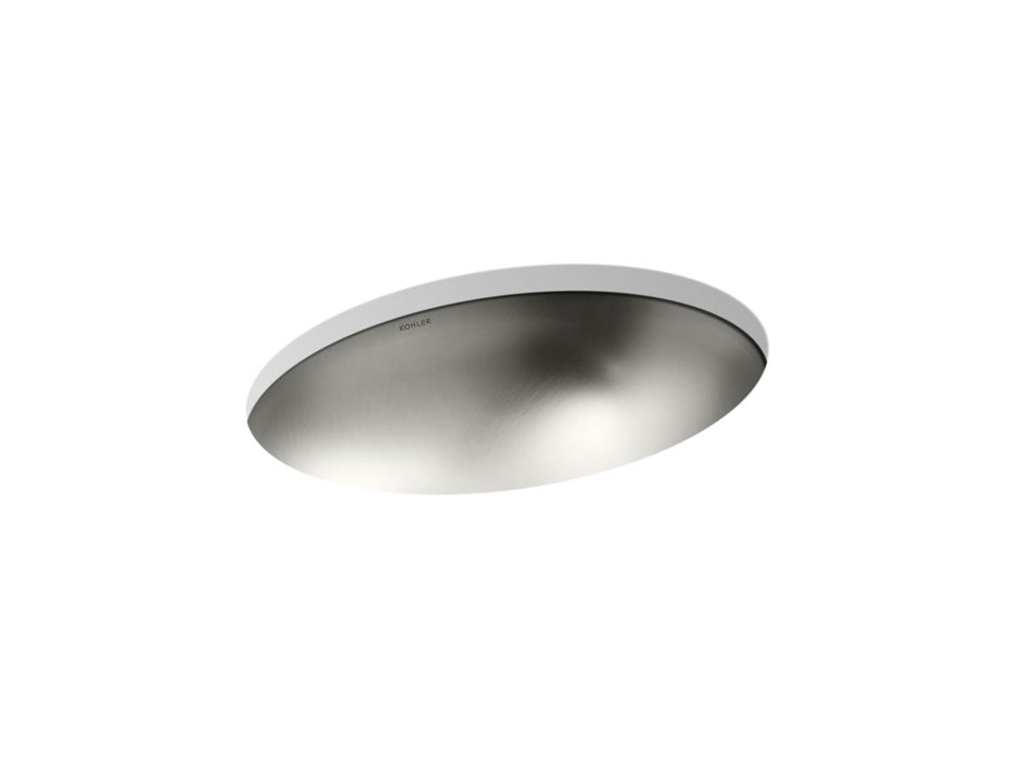 KOHLER K-2602-SU Rhythm 23-1/4" oval undermount bathroom sink, no overflow