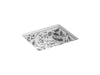 KOHLER K-14275-BT Botanical Study Kathryn 19-3/4" rectangular undermount bathroom sink, no overflow