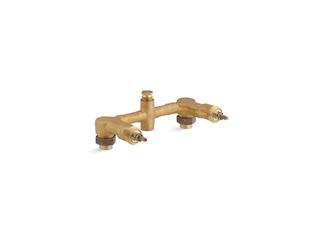 KOHLER K-302-K Widespread 1/2" ceramic in-wall two-handle valve system with 8" centers