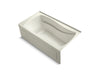 KOHLER Mariposa 66" x 36" alcove bath with Bask heated surface, right drain