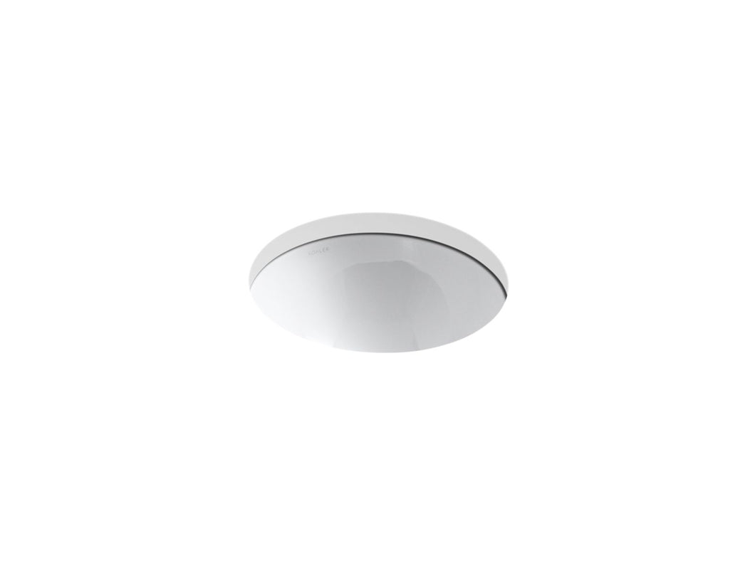 KOHLER K-2298 Compass 13-1/4" round drop-in/undermount bathroom sink, no overflow