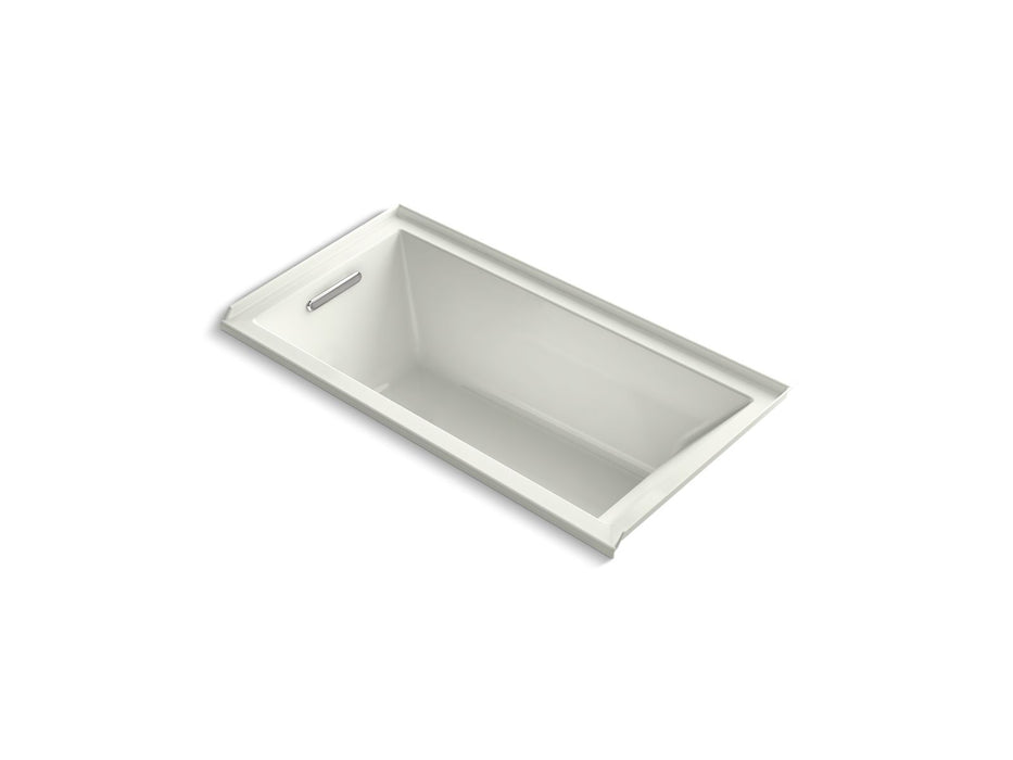 KOHLER K-1167-JLH Underscore 60" x 30" drop-in/alcove heated whirlpool bath, left drain