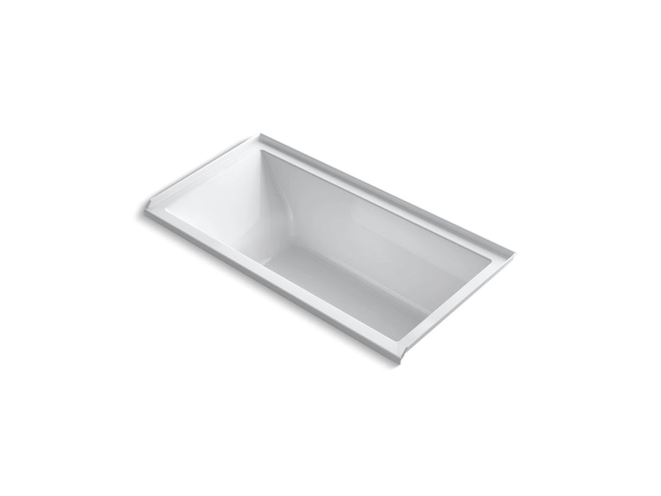 KOHLER K-1167-JRH Underscore 60" x 30" drop-in/alcove heated whirlpool bath, right drain