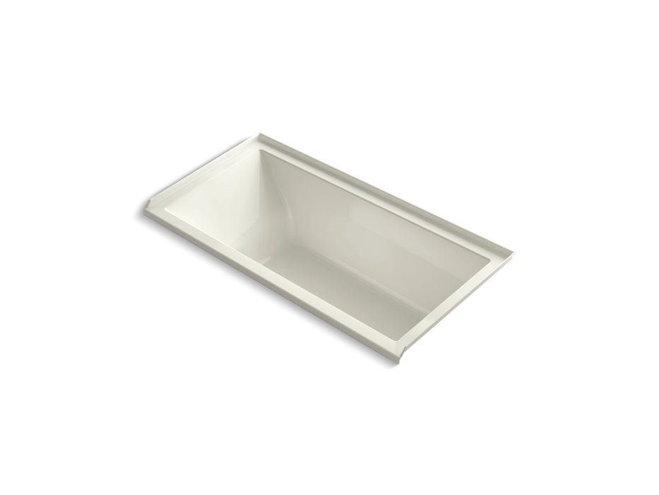 KOHLER K-1167-JRH Underscore 60" x 30" drop-in/alcove heated whirlpool bath, right drain