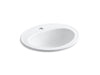 KOHLER Pennington 20-1/4" oval drop-in bathroom sink