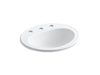 KOHLER Pennington 20-1/4" oval drop-in bathroom sink