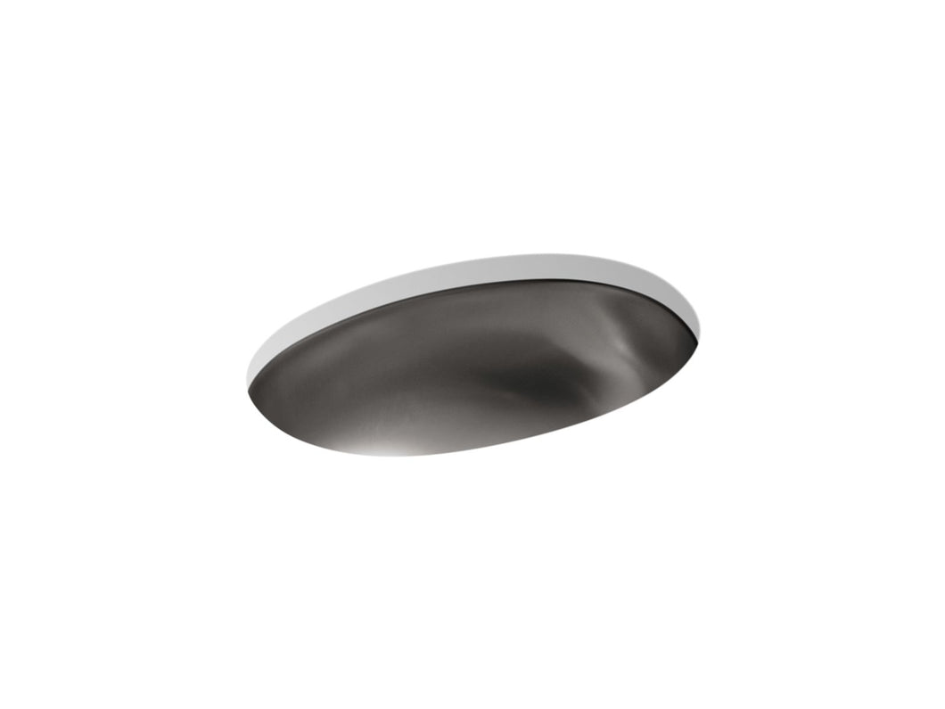 KOHLER K-2611-SU Bolero 16-3/4" oval drop-in/undermount bathroom sink, no overflow