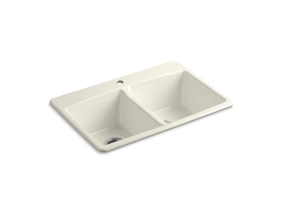 KOHLER Brookfield 33" top-mount double-bowl kitchen sink