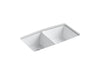 KOHLER K-5846-5U Brookfield 33" undermount double-bowl kitchen sink