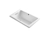 KOHLER K-1848-W1 Underscore 60" x 36" drop-in bath with Bask heated surface